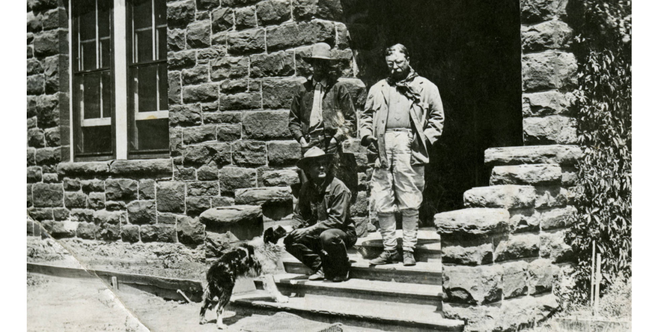Roosevelt with sons, Archie and Quentin at homestead