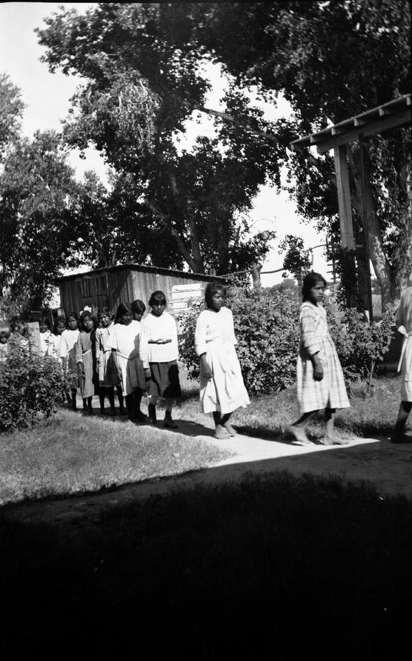 Girls in a Line at the Maricopa Day School